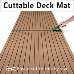 Hzchione EVA Foam Hydroturf Boat Flooring Sea Decking Boats Slotted U-Groove Texture For Yacht Motorboat RV Golf Cart Pool Cooler Top  Hzchione   