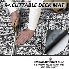 Hzchione U-Groove Snow Camo Boat Flooring 2 Color EVA Foam  Hzchione   