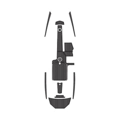 2013-2015 Supra SA Swim Platform Cockpit Pad EVA Teak Decking Mat  Hzchione Faux Teak Drak Gray Black 