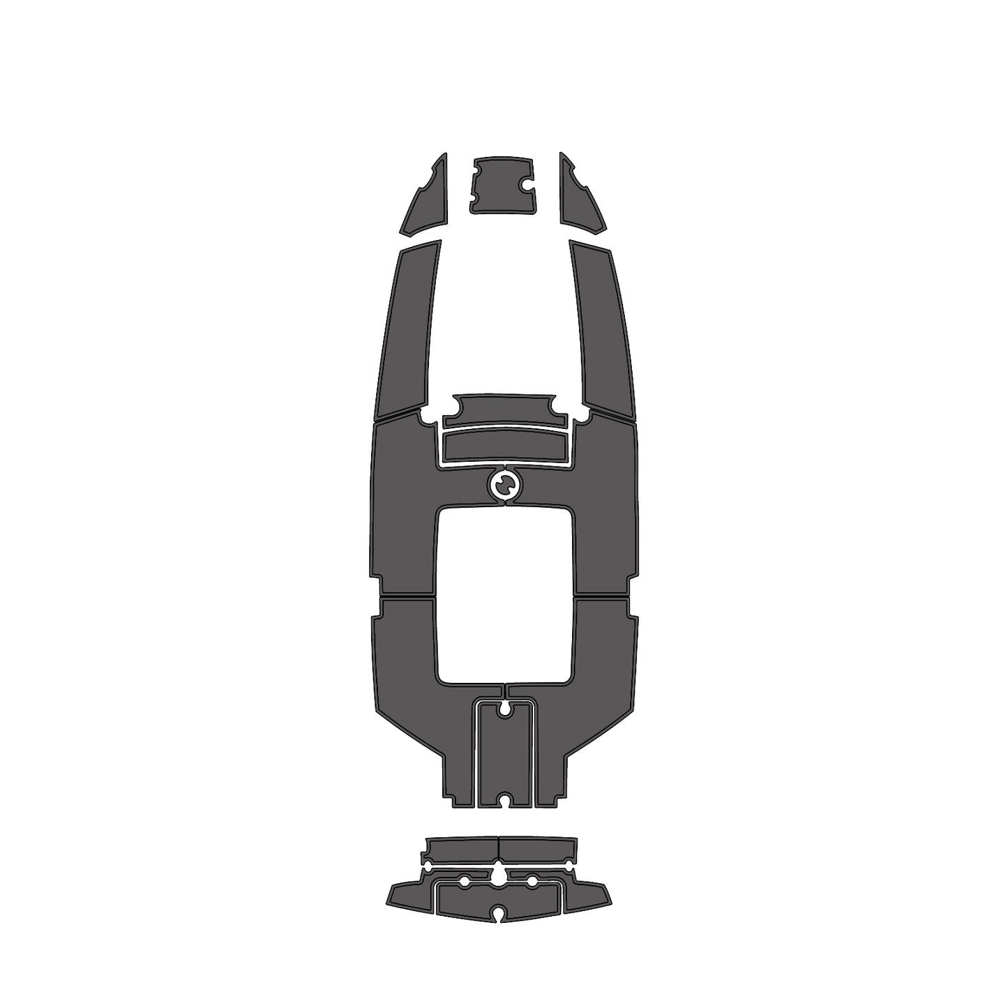 2009 MasterCraft CSX 220 Swim Platform Cockpit Pad EVA Teak Decking Mat  Hzchione Brushed Drak Gray Black 