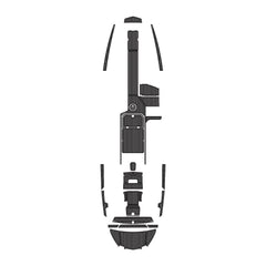 2020 Supra SA550 Swim Platform Cockpit Pad EVA Teak Decking Mat  Hzchione Faux Teak Drak Gray Black 