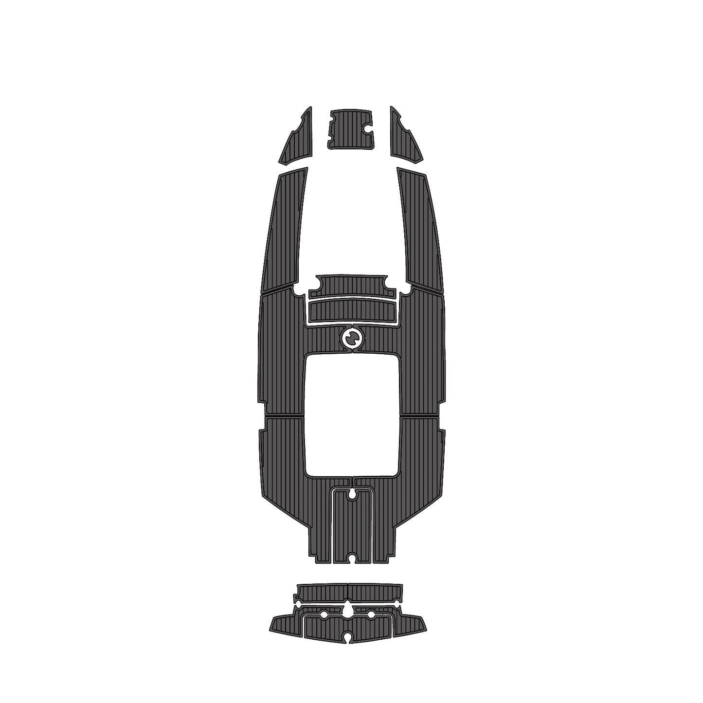 2009 MasterCraft CSX 220 Swim Platform Cockpit Pad EVA Teak Decking Mat  Hzchione Faux Teak Drak Gray Black 