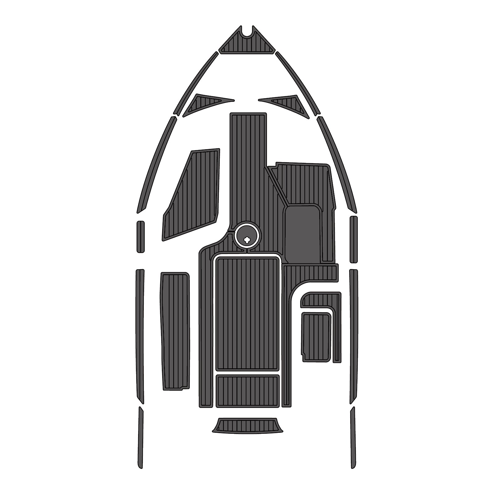 2014-2017 Axis T22 Eva Foam Boat Flooring Faux Teak Boat Deck Foam Boat Decking Marine Mat Cockpit Swim Platform Pads  Hzchione Drak Gray Black  