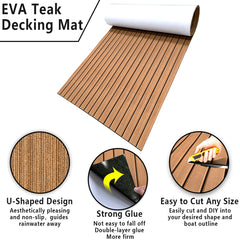 Hzchione Sea deck Marine Flooring Traction Pad EVA Foam Boat Decking For Yacht Jet SKI RV Golf Cart Pool Ramp Stairs  Hzchione   
