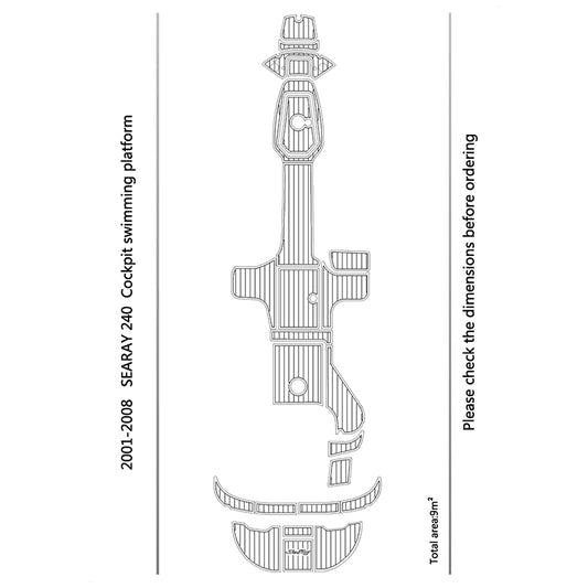 2001-2008 Sea Ray 240 Eva Foam Boat Flooring Faux Teak Boat Deck Foam Boat Decking Marine Mat Cockpit Swim Platform Pads  Hzchione   