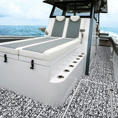 Hzchione U-Groove Snow Camo Boat Flooring 2 Color EVA Foam  Hzchione   