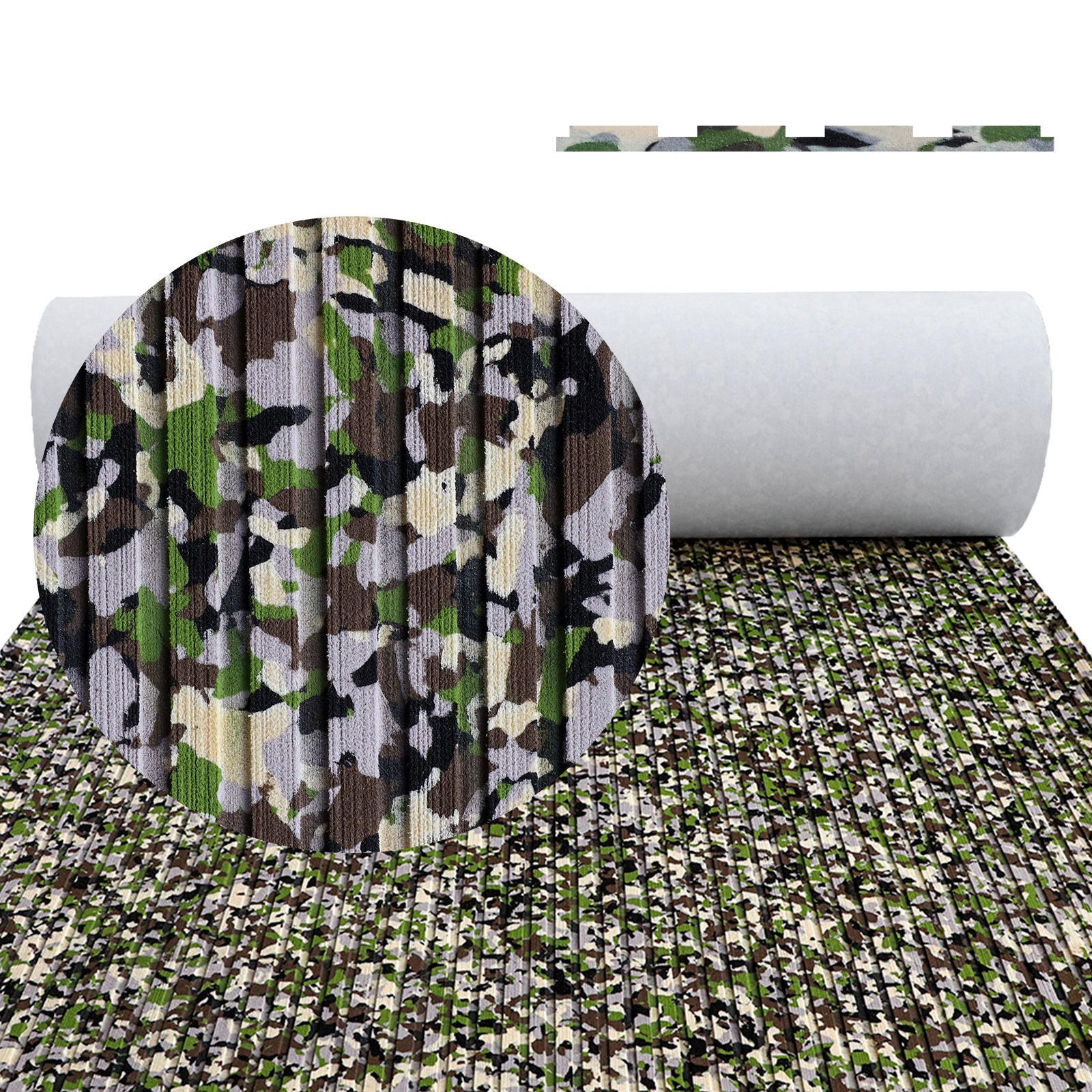 Hzchione EVA Flooring For Boat Non-slip Surfboard Traction Mat Deep Striped Groove  Hzchione 47.3" x 16.2" Jungle Camouflage 