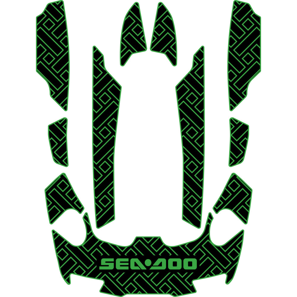 2009-2017 Sea Doo GTX Ltd is 255 + 260 Customize Jet Ski Mats Non-Slip Motorboat Traction Mat Hzchione Black Green