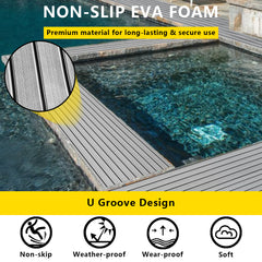 Hzchione Sea Deck Boat Flooring Hydro Turf EVA Yacht Traction Pad For Yacht Jet SKI RV Golf Cart Pool Ramp Stairs  Hzchione   