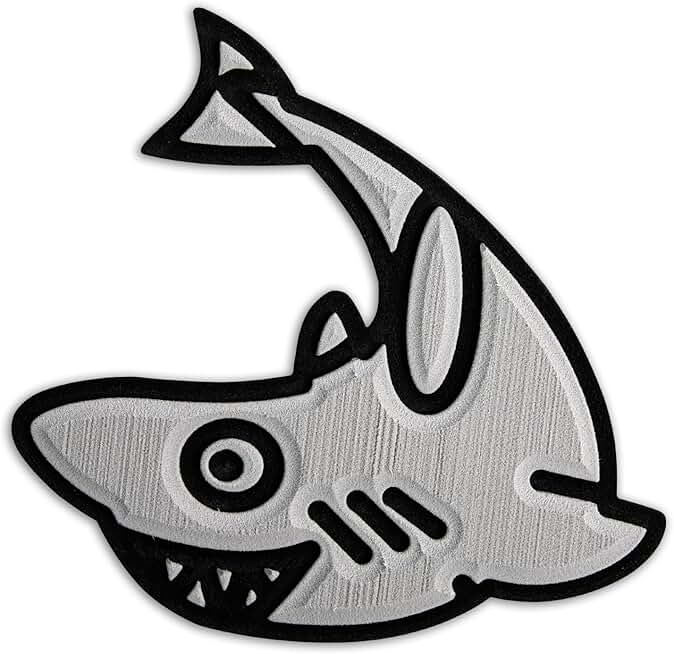 Snowboard Stomp Pad With 3M Adhesive Backing Self-Adhesive EVA Foam Stomp Mat  Hzchione Shark  