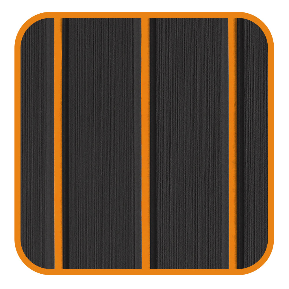Hzchione Sea deck Marine Flooring Traction Pad EVA Foam Boat Decking For Yacht Jet SKI RV Golf Cart Pool Ramp Stairs  Hzchione 94.5" x 35.4" Black + Orange 