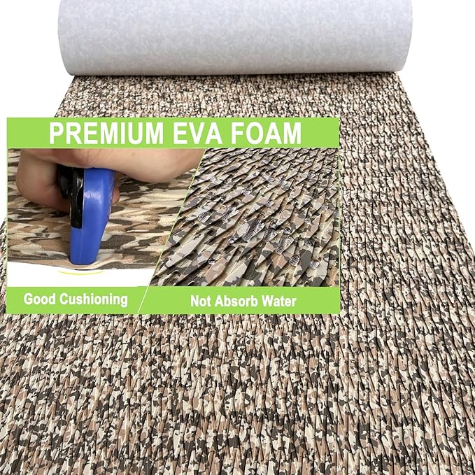 Hzchione  1x6 Small Diamond Camo Boat Flooring Texture EVA Foam Deck Marine Carpet for Fishing Boat Kayak Cooler RV Flooring Surfboard  Hzchione   
