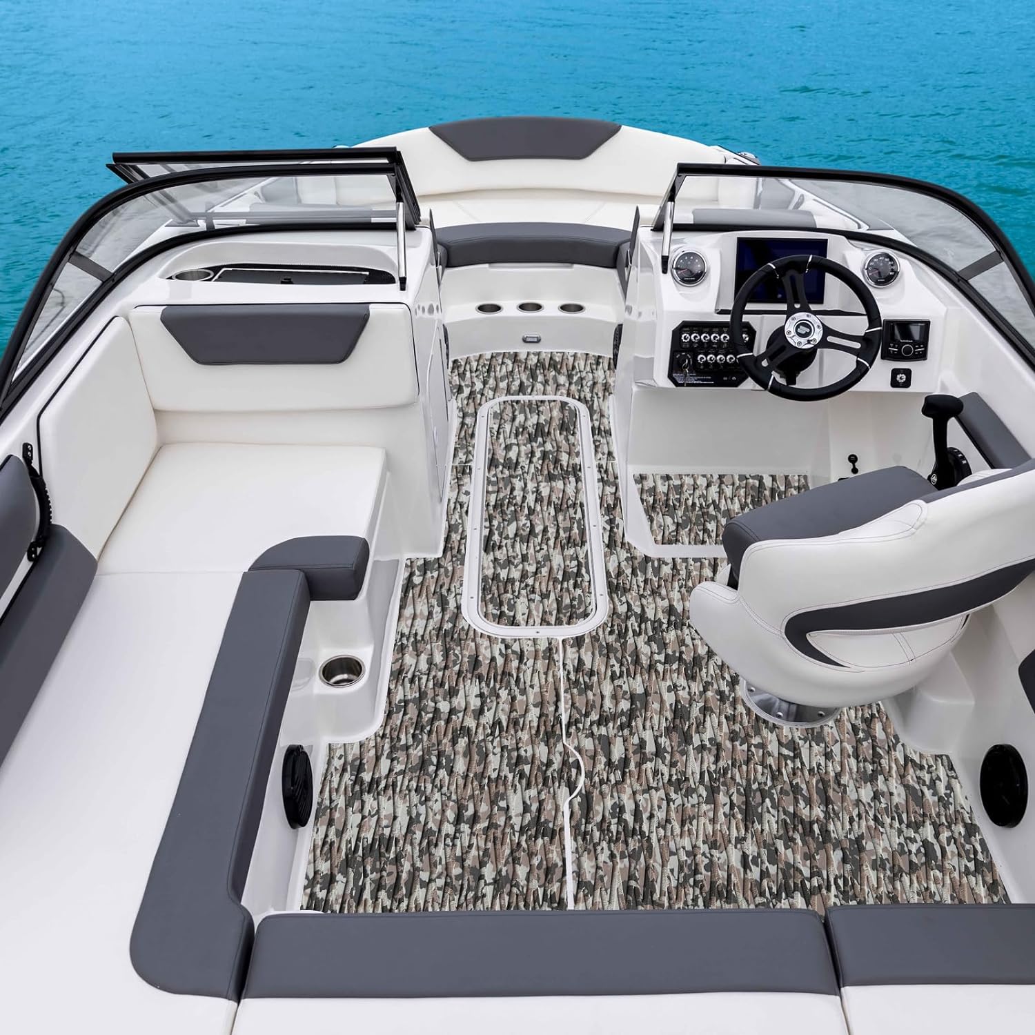 Hzchione  1x6 Small Diamond Camo Boat Flooring Texture EVA Foam Deck Marine Carpet for Fishing Boat Kayak Cooler RV Flooring Surfboard  Hzchione   