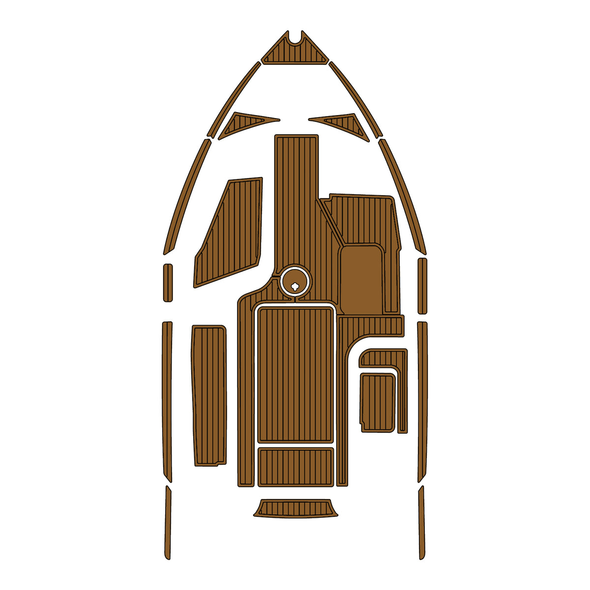 2014-2017 Axis T22 Eva Foam Boat Flooring Faux Teak Boat Deck Foam Boat Decking Marine Mat Cockpit Swim Platform Pads  Hzchione Light Brown Black  