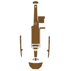 2015-2018 Supra SE Swim Platform Cockpit Pad EVA Teak Decking Mat  Hzchione Faux Teak Light Brown Black 