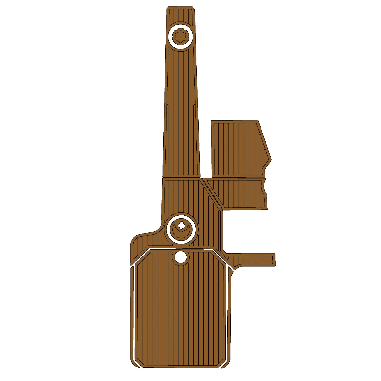 2013 Supra SA Swim Platform Cockpit Pad EVA Teak Decking Mat  Hzchione Faux Teak Light Brown Black 