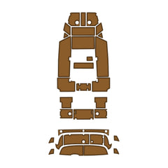 2016 Yamaha 190FSH Sport Swim Platform Cockpit Pad Boat Kit EVA Boat Flooring Foam Decking Mat  Hzchione Light Brown + Black Brushed 