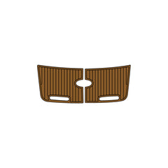 2001 MasterCraft Prostar Swim Platform Cockpit Pad EVA Teak Decking Mat  Hzchione Faux Teak Light Brown Black 