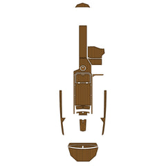 2018 Supra SL Swim Platform Cockpit Pad EVA Teak Decking Mat  Hzchione Faux Teak Light Brown Black 