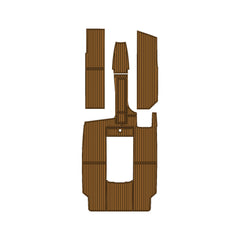 2003 MasterCraft Prostar 209 Swim Platform Cockpit Pad EVA Teak Decking Mat  Hzchione Faux Teak Light Brown Black 