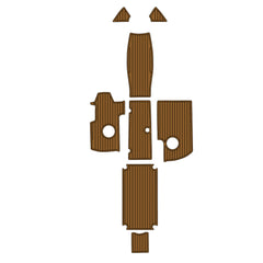 2016 Yamaha AR240 Swim Platform Cockpit Pad Boat Kit EVA Boat Flooring Foam Decking Mat  Hzchione Light Brown + Black Faux Teak 