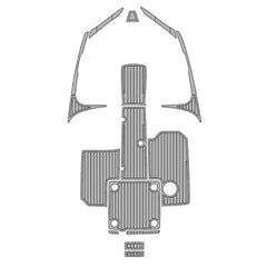2017 Yamaha AR195 Swim Platform Cockpit Pad Boat Kit EVA Boat Flooring Foam Decking Mat  Hzchione Gary + Black Faux Teak 