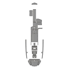 2021 Supra SE Swim Platform Cockpit Pad EVA Teak Decking Mat  Hzchione Faux Teak Light Gray Black 