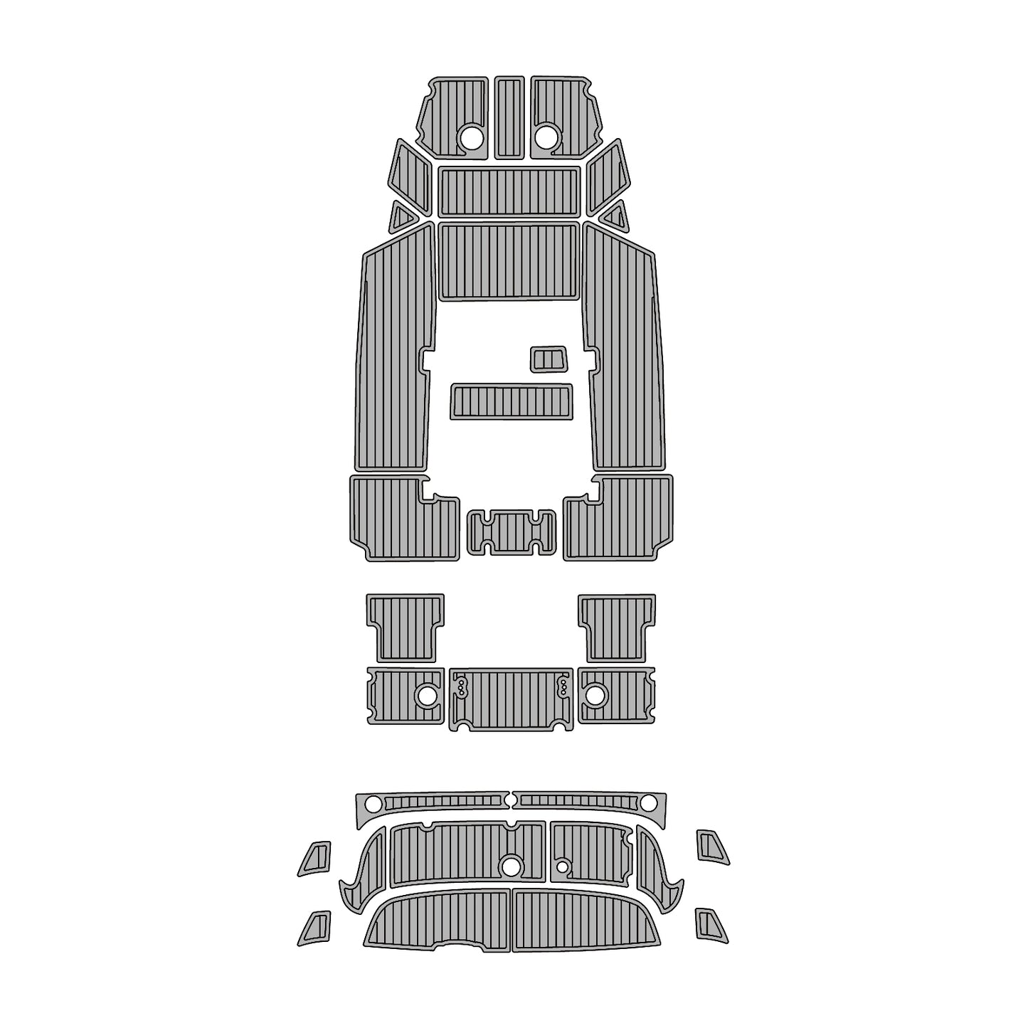 2016 Yamaha 190FSH Sport Swim Platform Cockpit Pad Boat Kit EVA Boat Flooring Foam Decking Mat Hzchione