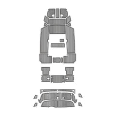 2016 Yamaha 190FSH Sport Swim Platform Cockpit Pad Boat Kit EVA Boat Flooring Foam Decking Mat  Hzchione Gary + Black Faux Teak 