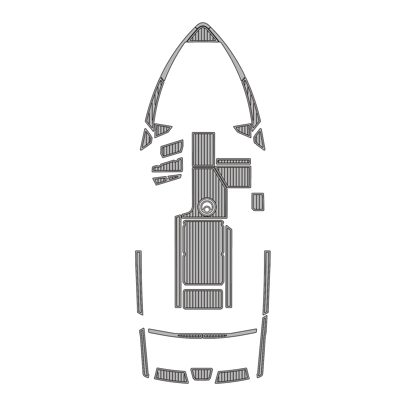 2018-2021 Axis T22 Eva Foam Boat Flooring Faux Teak Boat Deck Foam Boat Decking Marine Mat Cockpit Swim Platform Pads  Hzchione Light Gray Black  