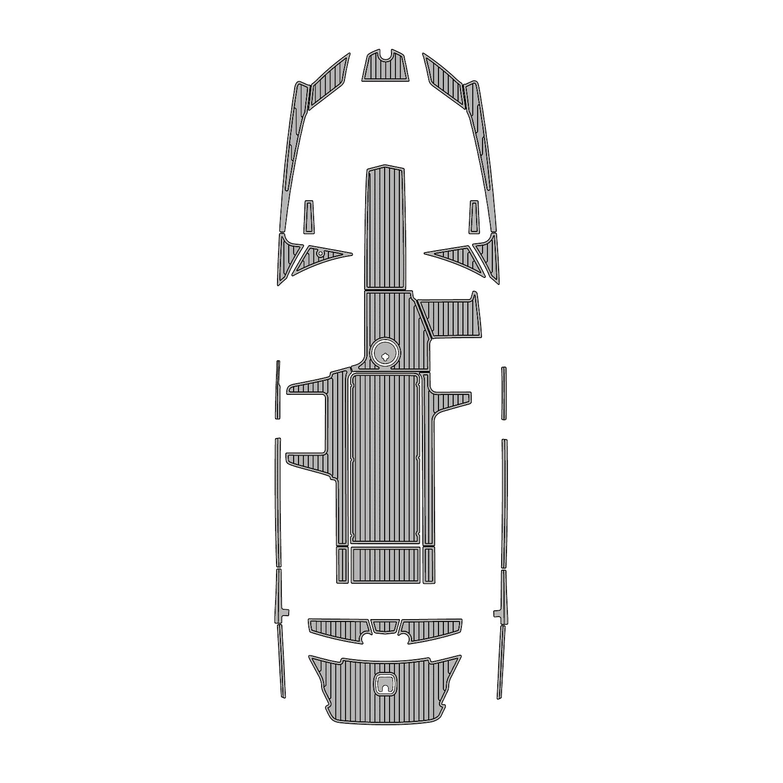 2013-2017 Axis A24 Eva Foam Boat Flooring Faux Teak Boat Deck Foam Boat Decking Marine Mat Cockpit Swim Platform Pads  Hzchione Light Gray Black  