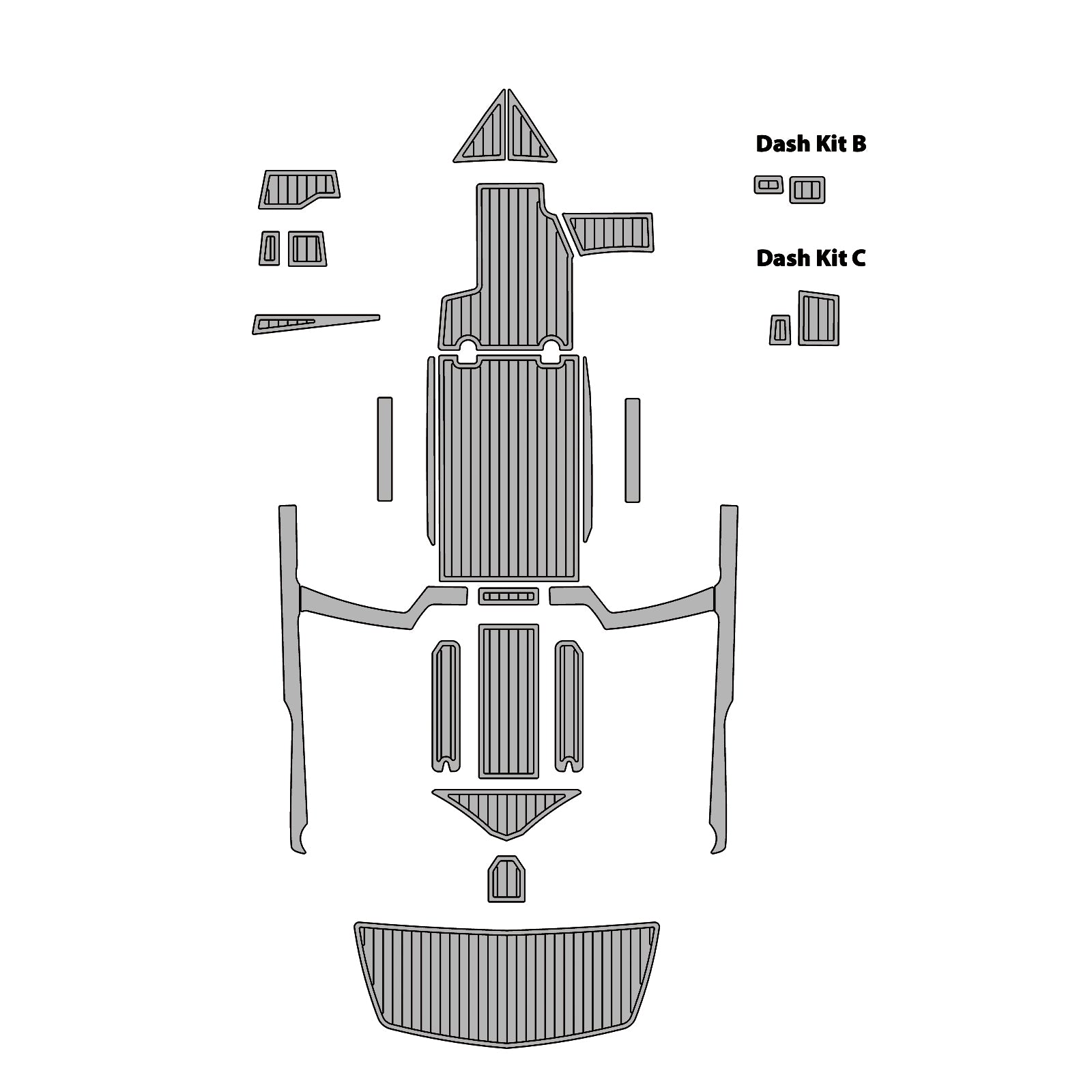 2019 Tige R23 Eva Foam Boat Flooring Faux Teak Boat Deck Foam Boat Decking Marine Mat Cockpit Swim Platform Pads Hzchione Light Gray Black