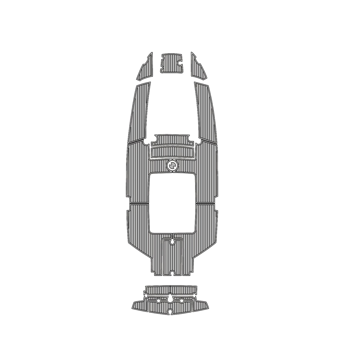 2009 MasterCraft CSX 220 Swim Platform Cockpit Pad EVA Teak Decking Mat  Hzchione Faux Teak Light Gray Black 