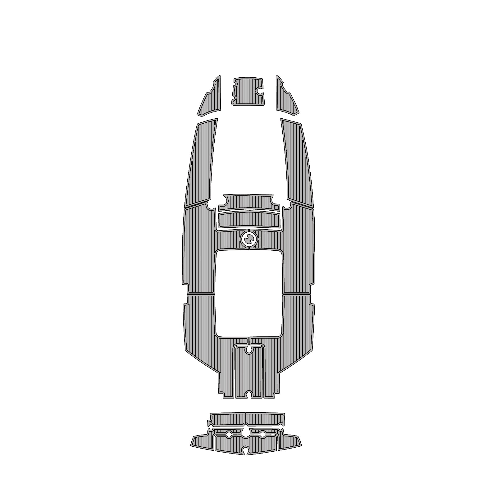 2009 MasterCraft CSX 220 Swim Platform Cockpit Pad EVA Teak Decking Mat  Hzchione Faux Teak Light Gray Black 