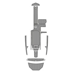 2016-2018 Supra SA Swim Platform Cockpit Pad EVA Teak Decking Mat  Hzchione Faux Teak Light Gray Black 