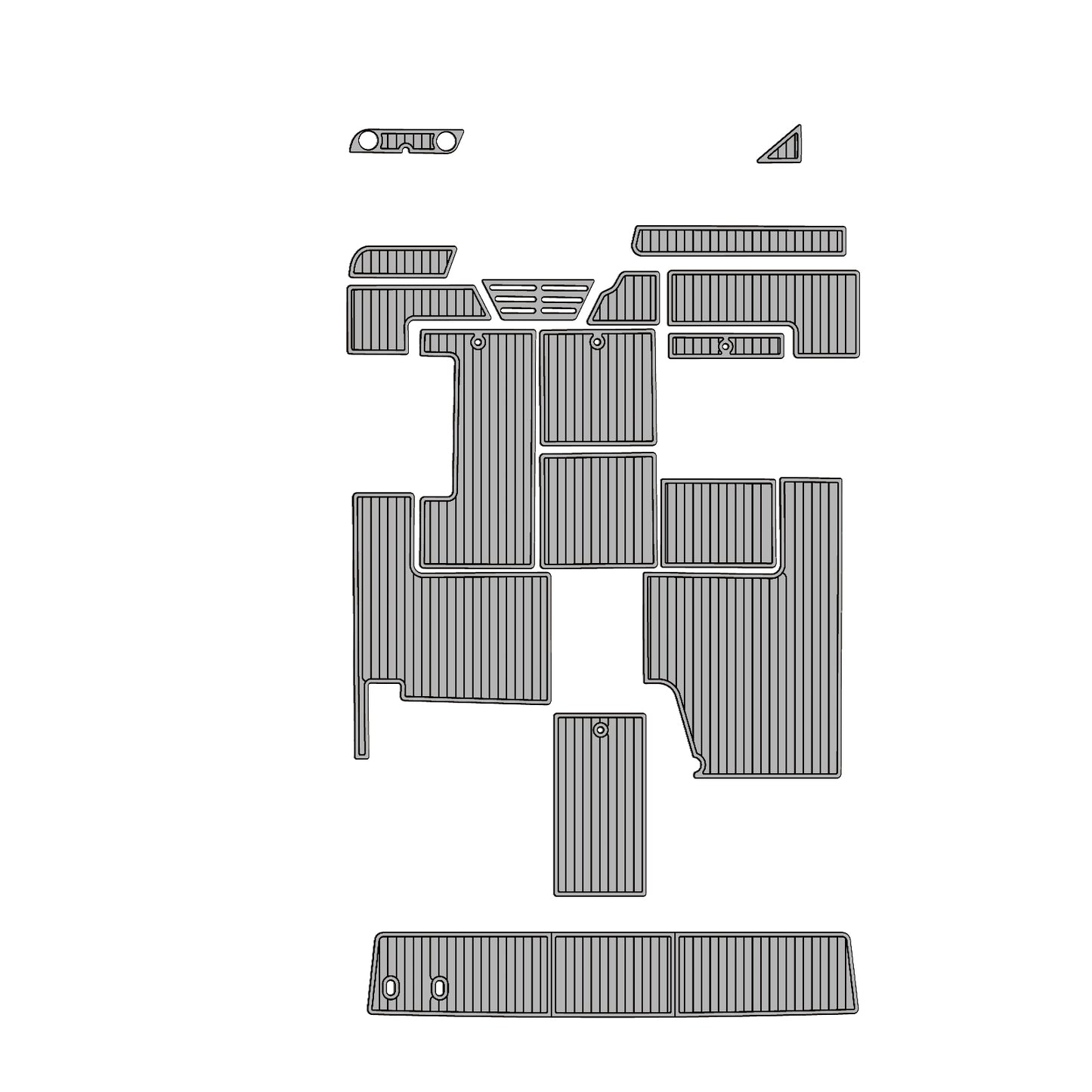 1991 Sea Ray Express Eva Foam Boat Flooring Faux Teak Boat Deck Foam Boat Decking Marine Mat Cockpit Swim Platform Pads  Hzchione Light Gray Black  