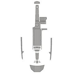 2015-2018 Supra SE Swim Platform Cockpit Pad EVA Teak Decking Mat  Hzchione Faux Teak Light Gray Black 