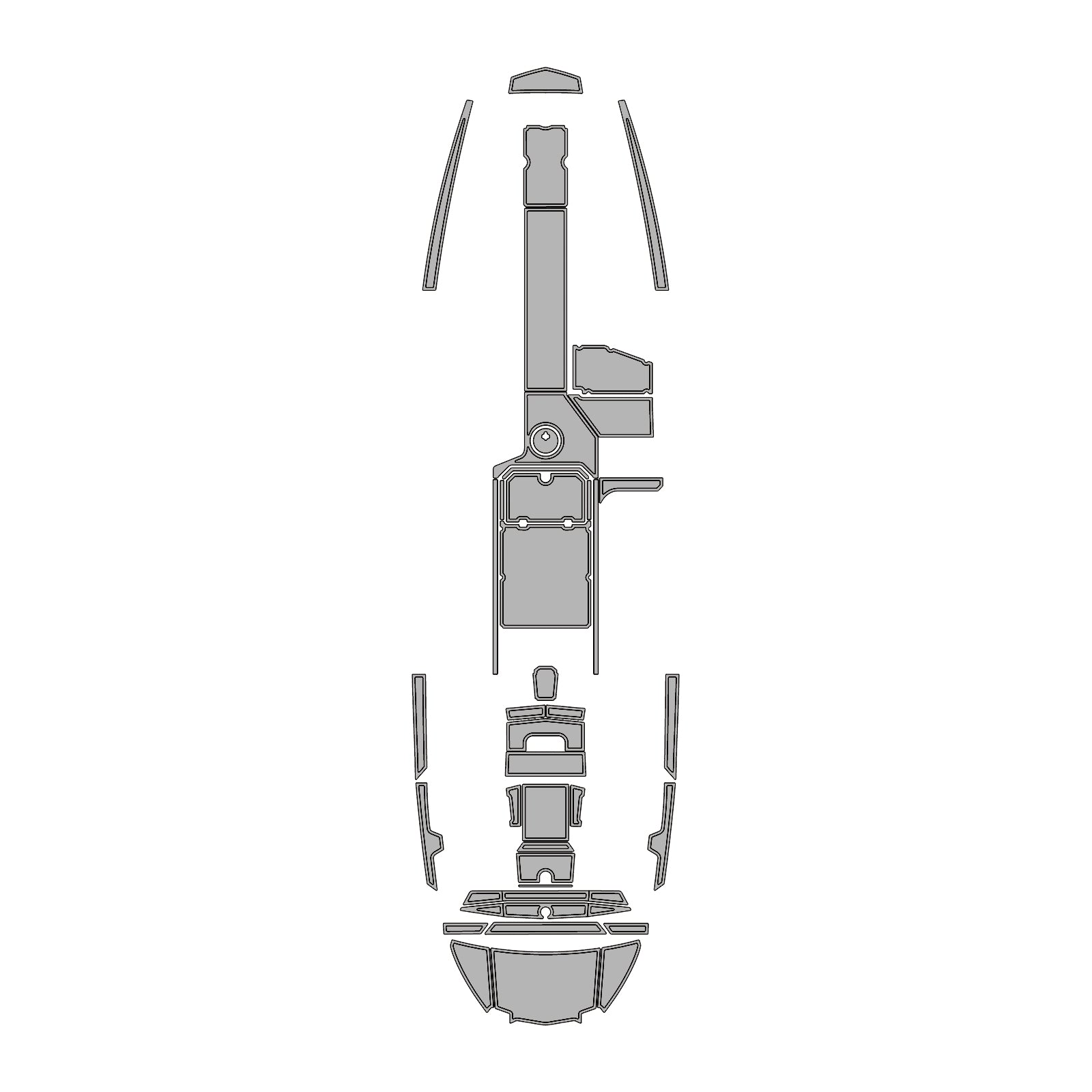 2020 Supra SA550 Swim Platform Cockpit Pad EVA Teak Decking Mat  Hzchione Brushed Light Gray Black 