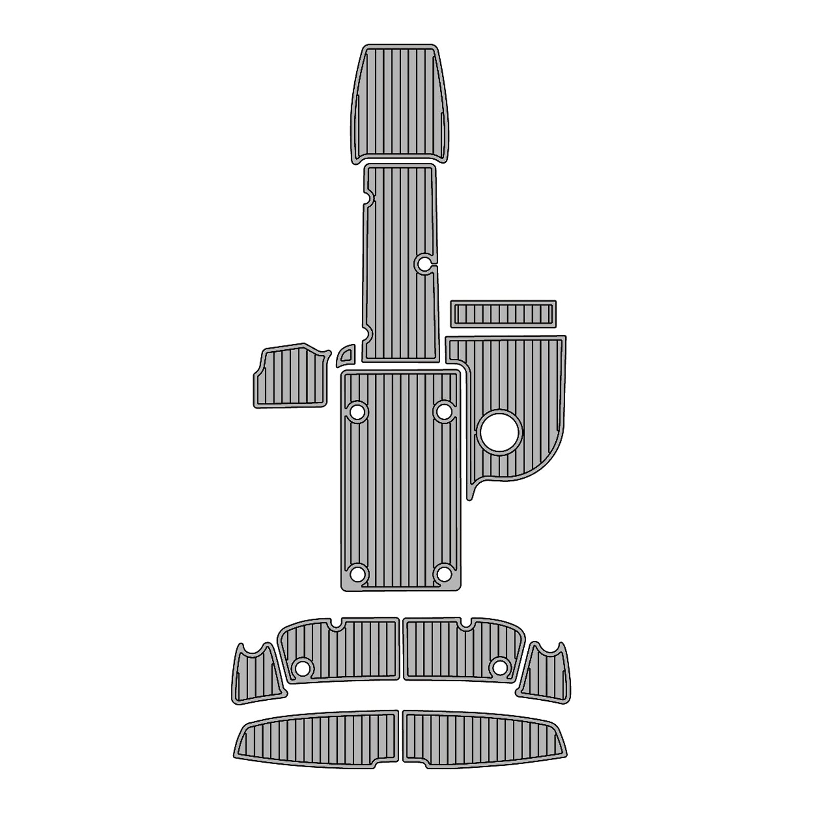 2013 Yamaha AR 210 Swim Platform Cockpit Pad Boat Kit EVA Boat Flooring Foam Decking Mat  Hzchione Gary + Black Faux Teak 