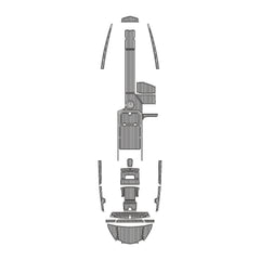 2020 Supra SA550 Swim Platform Cockpit Pad EVA Teak Decking Mat  Hzchione Faux Teak Light Gray Black 