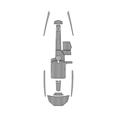 2013-2015 Supra SA Swim Platform Cockpit Pad EVA Teak Decking Mat  Hzchione Faux Teak Light Gray Black 
