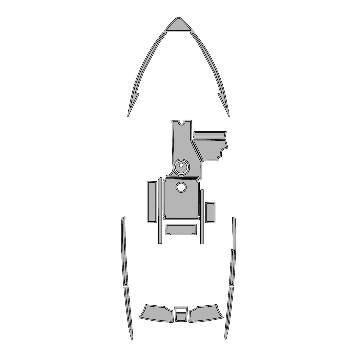 2022 MALIBU 20 VTX Swim Platform Cockpit Pad EVA Teak Decking Mat Hzchione