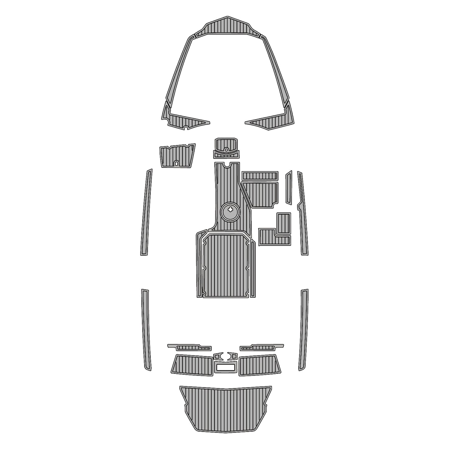 2022 Malibu 21 LX Swim Platform Cockpit Pad EVA Teak Decking Mat Hzchione