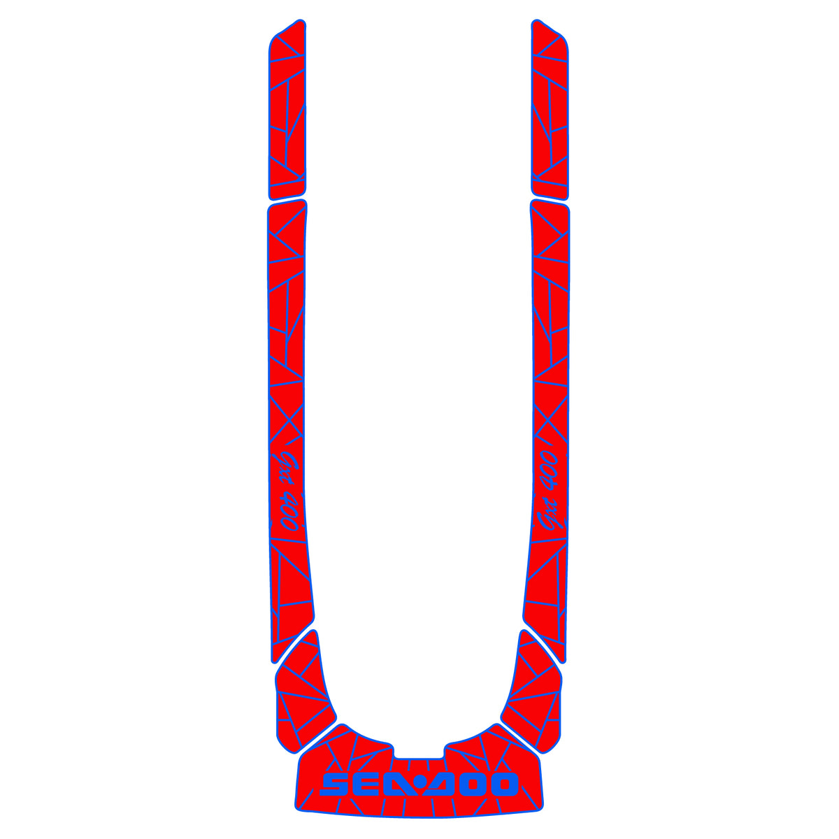 1996-2002 Sea Doo GTX NON 4-TEC Customize Jet Ski Mats Non-Slip Motorboat Traction Mat Hzchione Red Blue