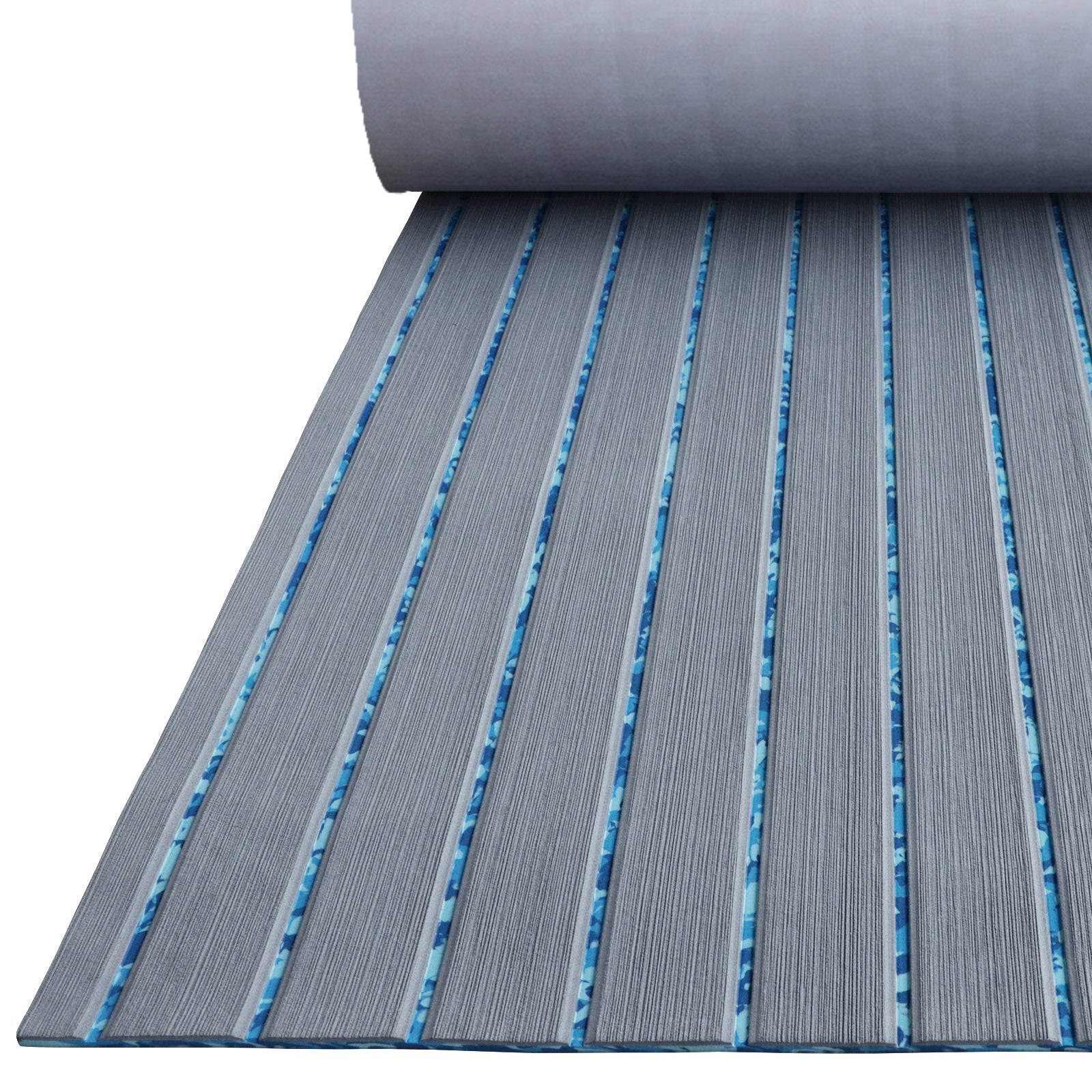 Hzchione Sea Deck Boat Flooring Hydro Turf EVA Yacht Traction Pad For Yacht Jet SKI RV Golf Cart Pool Ramp Stairs  Hzchione 94.5" x 23.6"-9CGray + Ocean Camo  