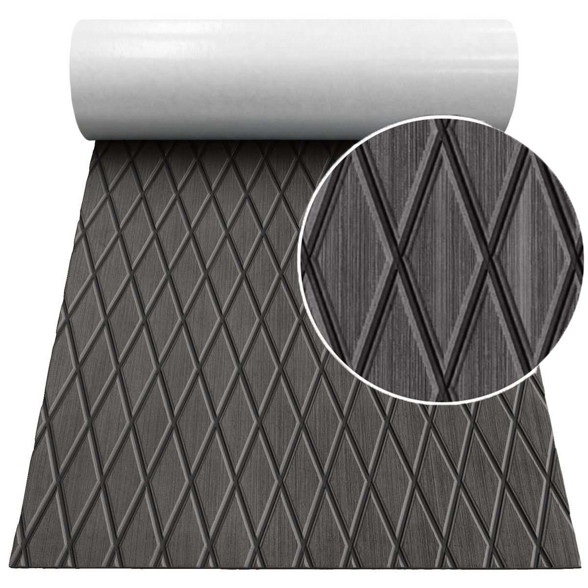 Hzchione 74.81"x27.56" Diamond EVA Foam Boat Decking Traction Pad For Yacht RV Golf Cart Pool Ramp  Hzchione 11C Gray + Black  