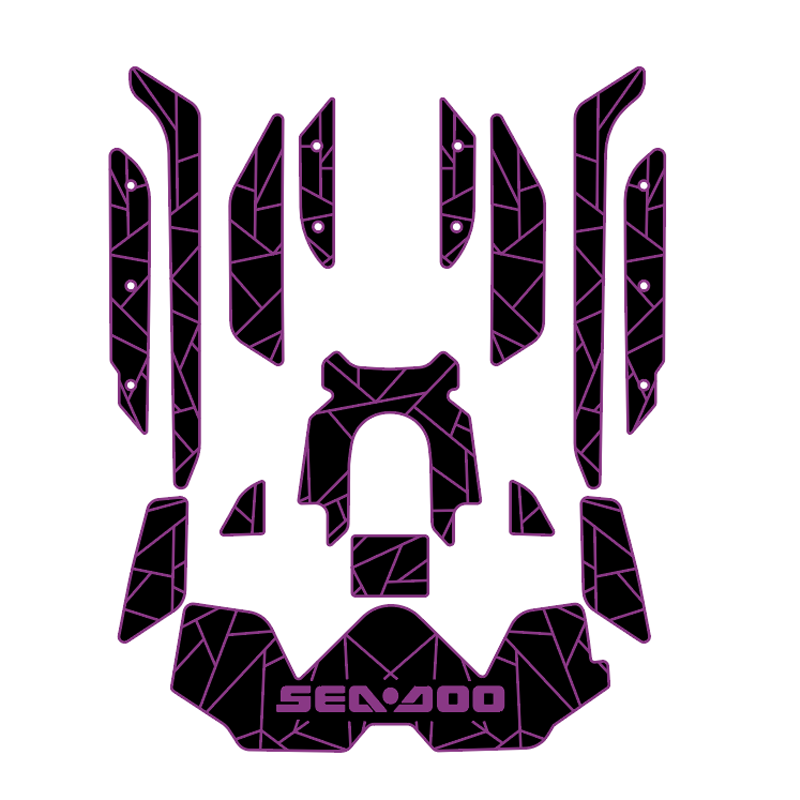 2019-2020 Sea Doo RXT-300 Customize Jet Ski Mats Non-Slip Motorboat Traction Mat Hzchione Black Purple
