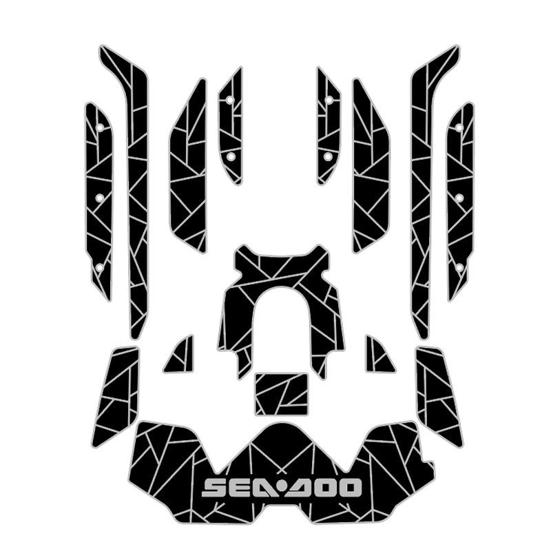 2019-2020 Sea Doo RXT-300 Customize Jet Ski Mats Non-Slip Motorboat Traction Mat Hzchione Black Gray