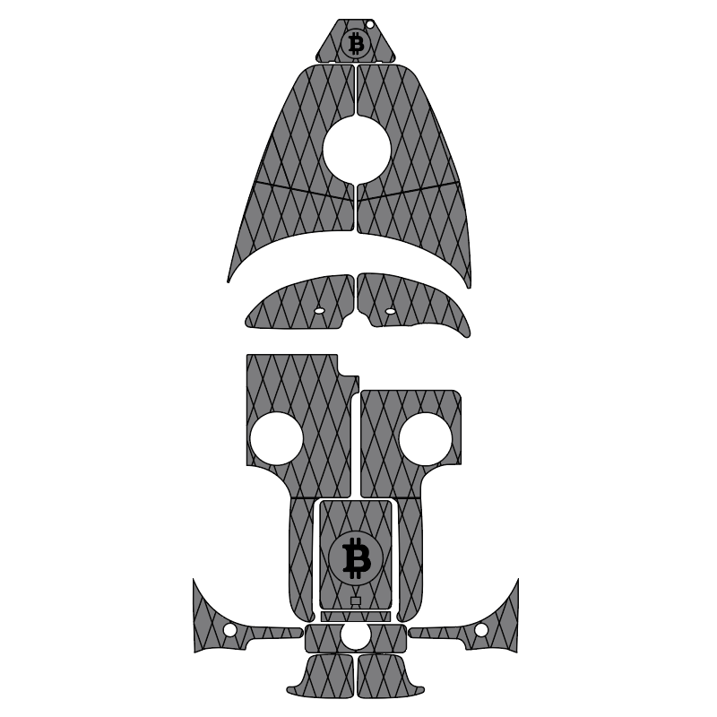 Yamaha SR20 Swim Platform Cockpit Pad Boat Kit EVA Boat Flooring Foam Decking Mat  Hzchione Gary + Black  