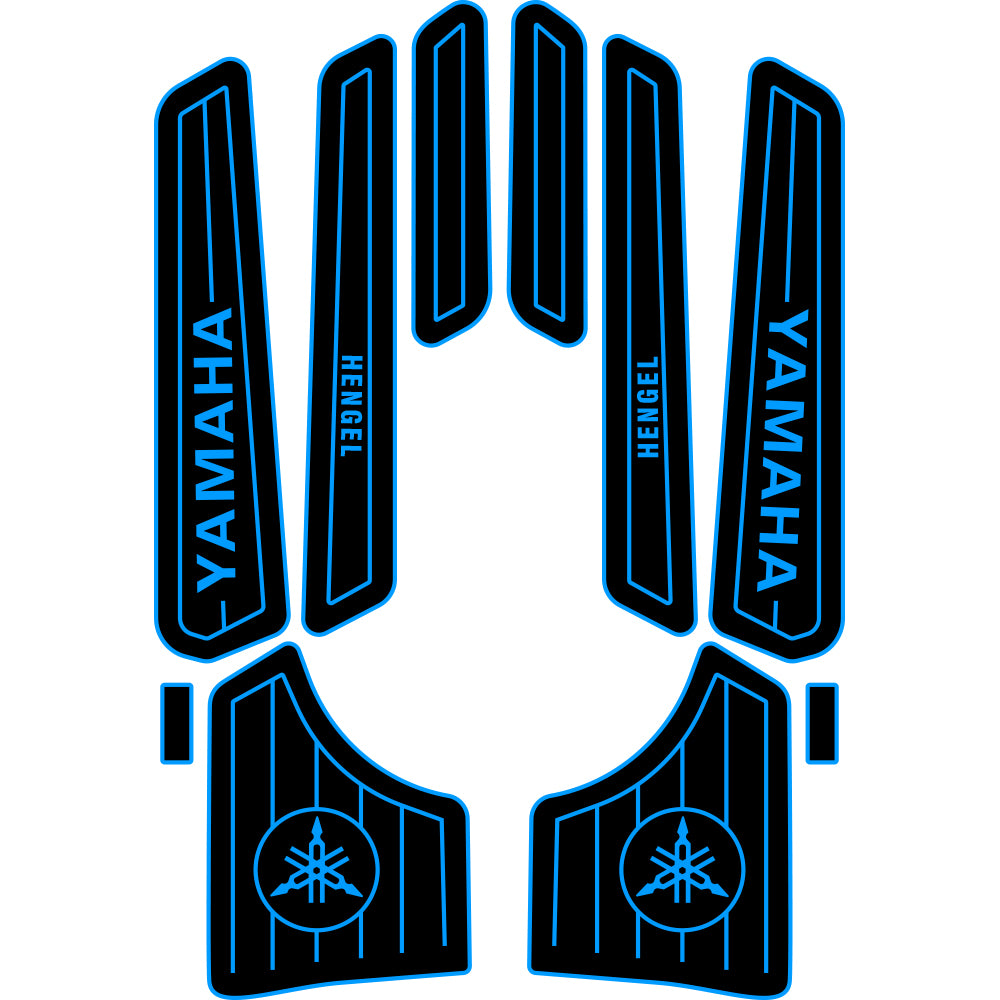 1999-2004 Yamaha XL800 XLT 800 EVA Foam Boat Flooring Jet Ski Traction Mats Hzchione Black Blue-Yamaha